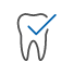 Aniamted tooth with checkmark