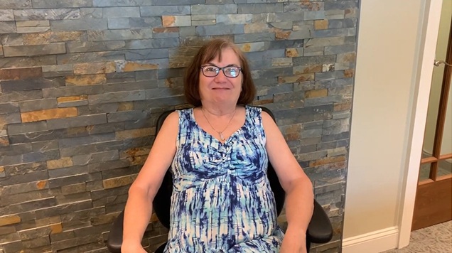 Guilderland dental patient Susan sitting in dental office